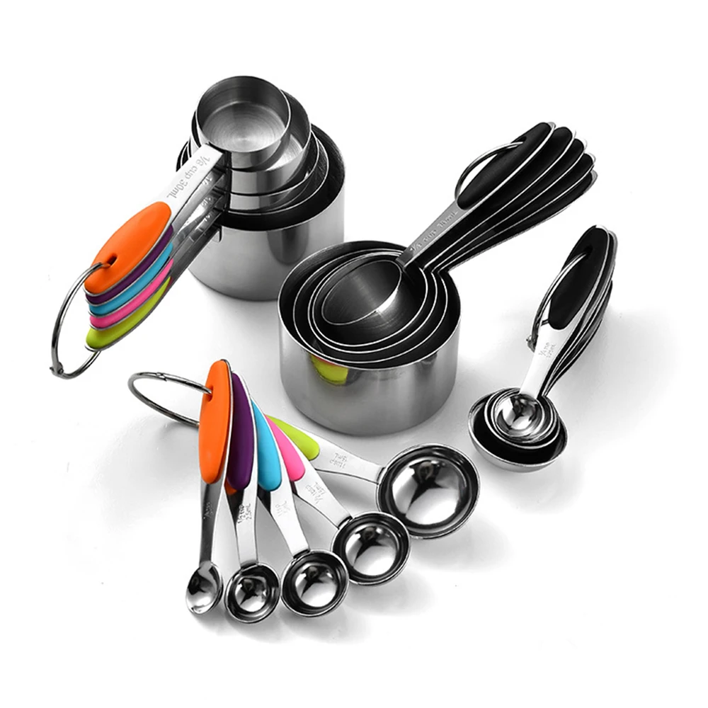 Kitchen Baking Kit - 5/10 adet paslanmaz çelik ölçüm bardak