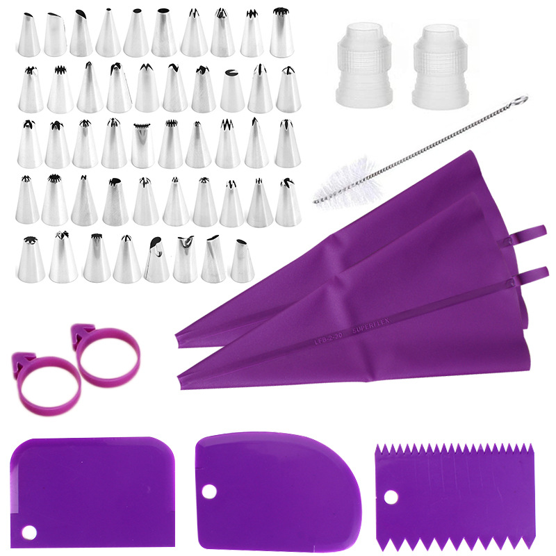 Kitchen Baking Kit - Paslanmaz Çelik Pasta Süsleme Ucu Seti,