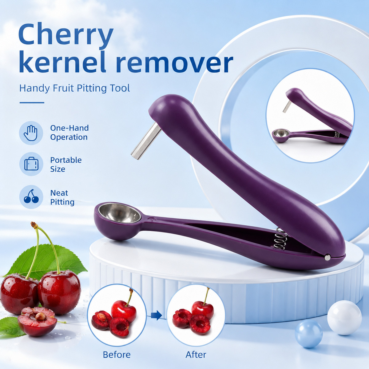 Kitchen Tools For Baking - El Tipi Kiraz Çekirdeği Çıkarıcı ve