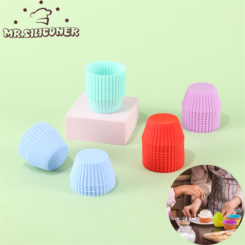 Kitchen Baking Kit - 6 adet/takım silikon kek kalıp yuvarlak