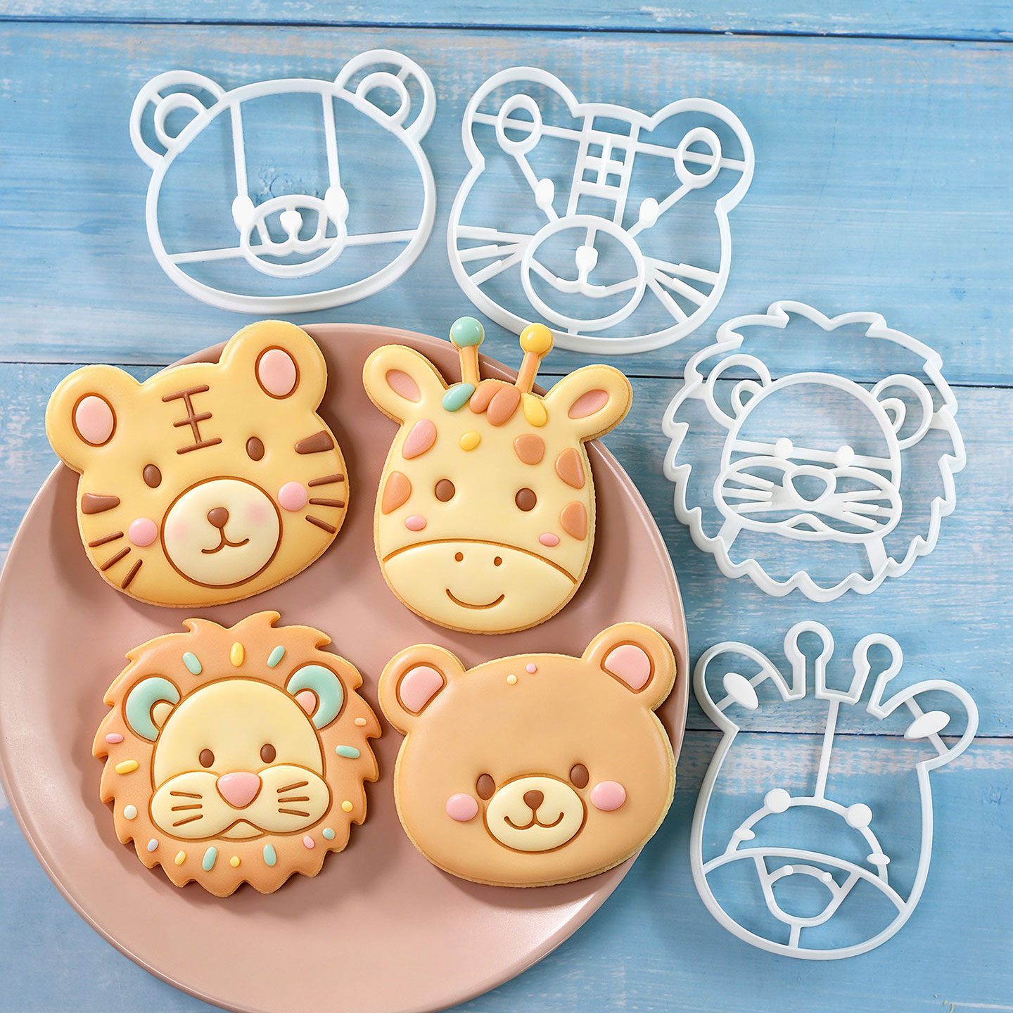 Kitchen Baking Kit - 4 Parça Hayvan Figürlü Kurabiye Kalıbı