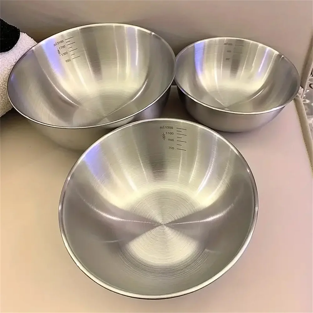 Kitchen Baking Kit - 1-3 Paslanmaz Çelik Kase Seti, Ölçekli,