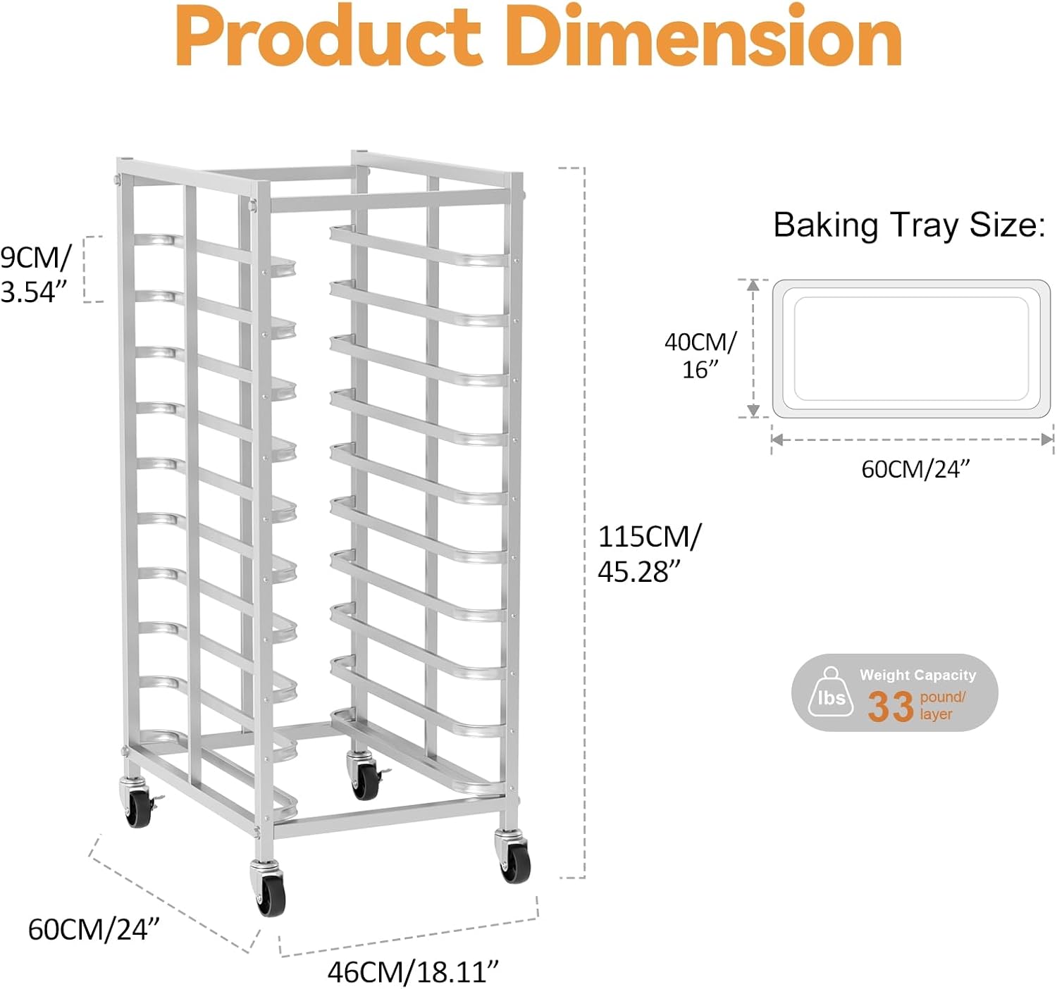 Tekerlekli Ticari Paslanmaz Çe - Kitchen Baking Trolley incelemesi ve fiyatı