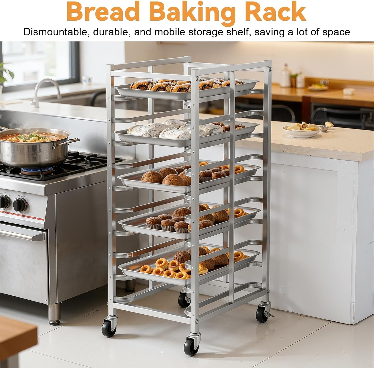 Tekerlekli Ticari Paslanmaz Çe - Kitchen Baking Trolley incelemesi ve fiyatı