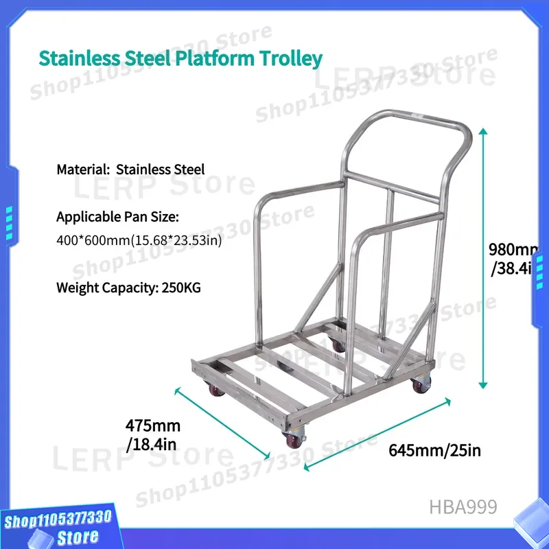 980x645x475mm Paslanmaz Çelik  - Kitchen Baking Trolley incelemesi ve fiyatı