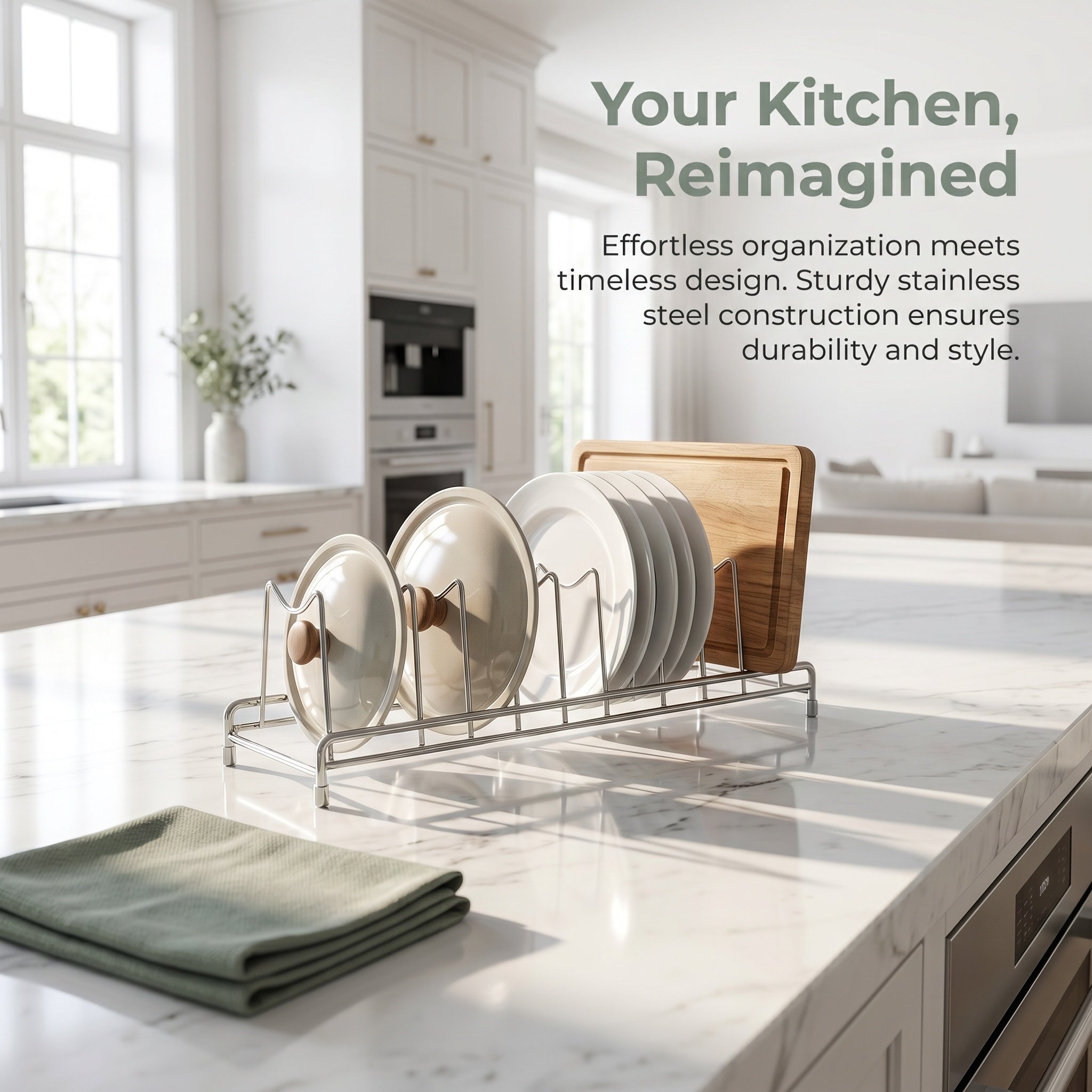 Paslanmaz Çelik Tencere Kapağı - Kitchen Baking Sheet Organizer incelemesi ve fiyatı